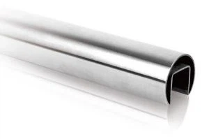 Tiwb Slotiog Rownd Dur Di-staen ar gyfer Gwydr 12mm